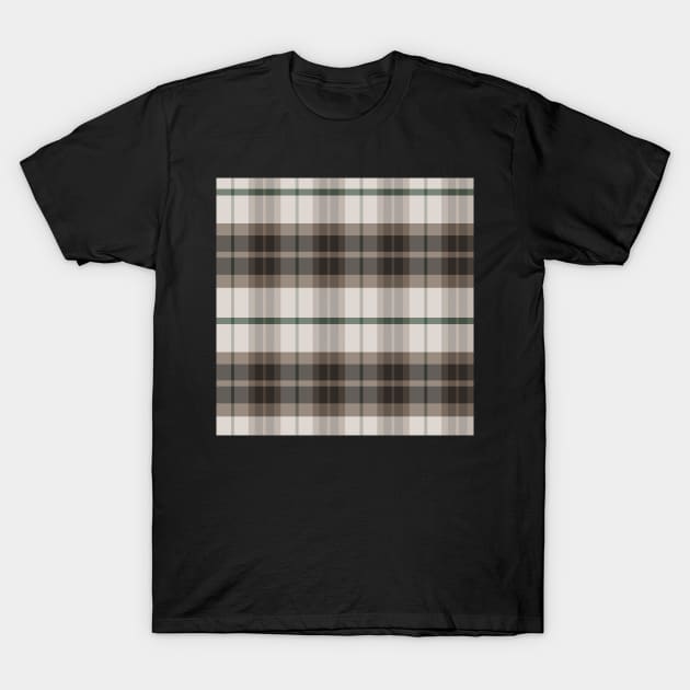 Dark Academia Aesthetic Ossian 1 Hand Drawn Textured Plaid Pattern T-Shirt by GenAumonier